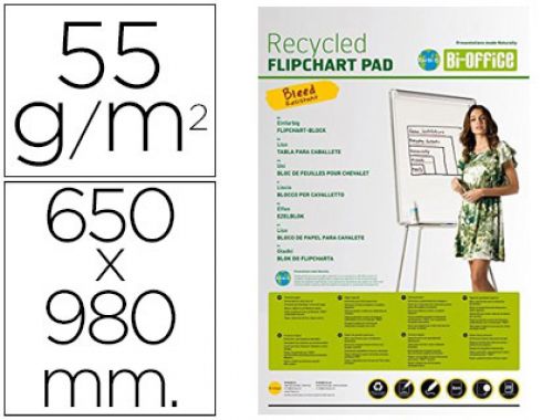 Bloco congresso bi-office papel reciclado 55 gr 650x980 mm , Bi-office , 77883 , 5603750553137